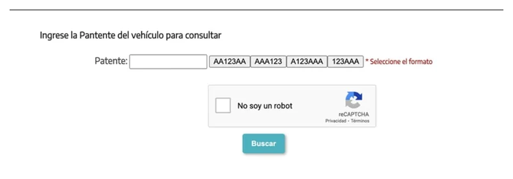 Paso 2 para consultar o cambiar el turno de la VTV en Bahia Blanca
